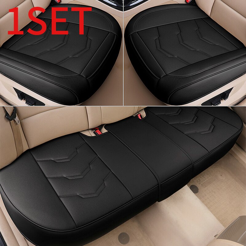Vier Seizoenen Universele Autostoel Cover Set Pu Leer Ademend Zitkussen Protector Anti-Slip Past Voor 99% Auto auto Goederen