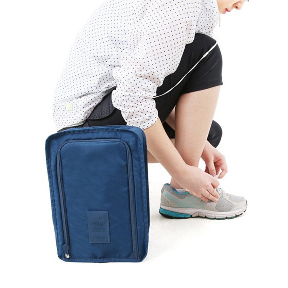 Travel Portable Waterproof Shoes Bag Organizer Storage Pouch Pocket Packing Cubes Handle Nylon Zipper Bag Accessories