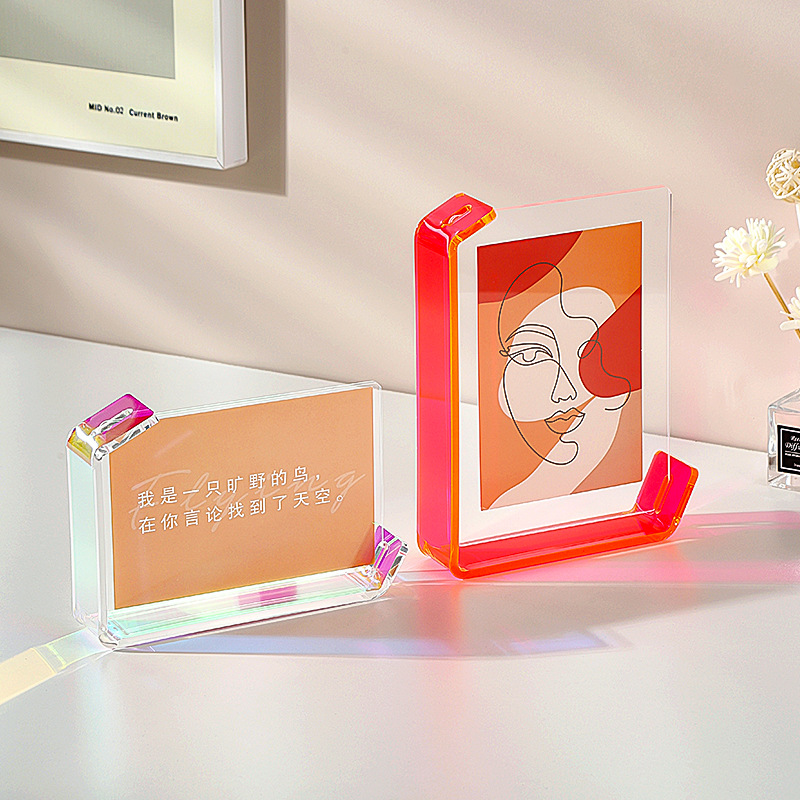 Acrylic L-Shaped Photo Frame, Desktop Display Ornaments, 6 Inch, 7 Inch Photo Frame, Home Decoration,