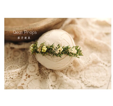Accesorios para bebé, diadema con flores para infantil, estudio hecho a mano, accesorios de fotografía recién nacido, diadema de Navidad, diademas de boda: 4