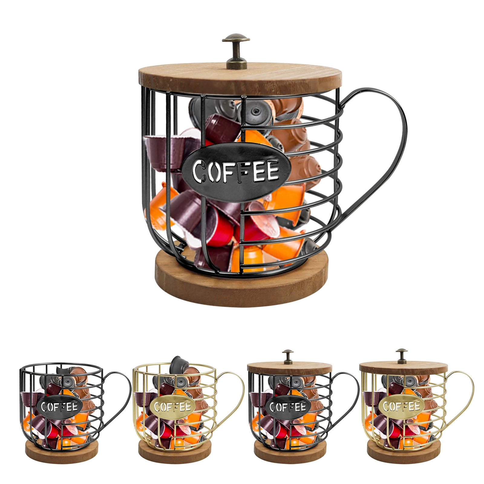 Porte-dosette de café pour tasses K, porte-gobelets K pour comptoir, organisateur de dosettes de café en forme de tasse, panier de rangement de dosettes de café pour café B