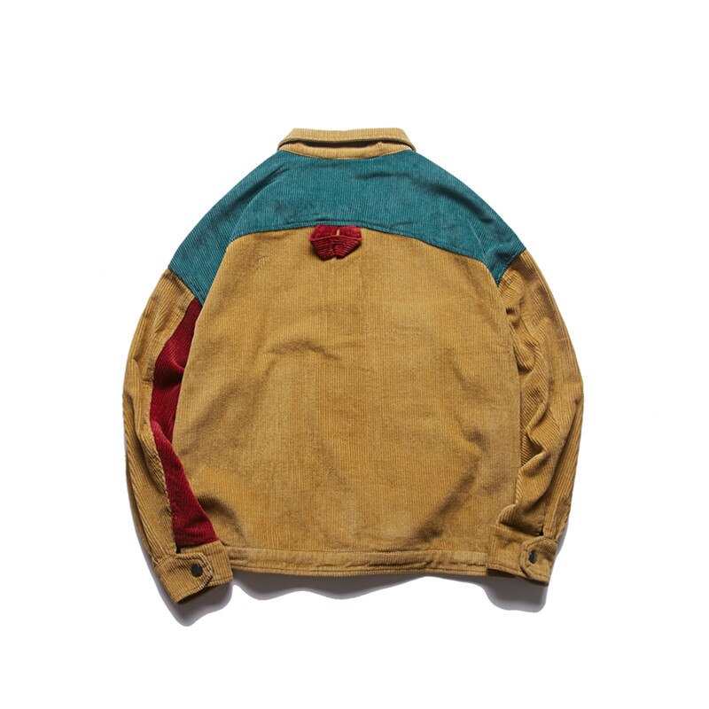ICPANS hombres Hip Hop PANA chaqueta Retro Color bloque chaqueta camisa Streetwear Harajuku Multi bolsillos chaquetas Reggae otoño