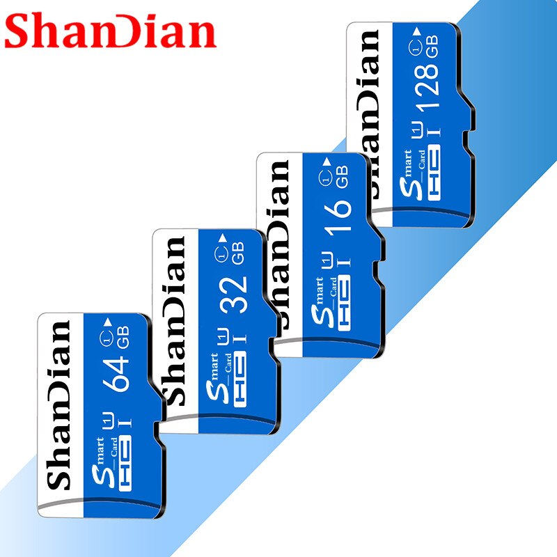 Shandian Micro Sd-kaart Tf Card Class10 Mini Card Micro Sd 64Gb 32Gb 16Gb 8Gb Externe pen Drive Flash Memory Disk Voor Telefoon