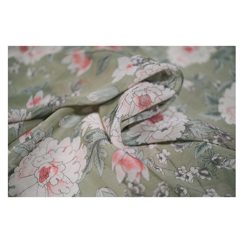 Été respirant georgette tissu vêtements en mousseline de soie tissu impression numérique tissu tissu robe tissu