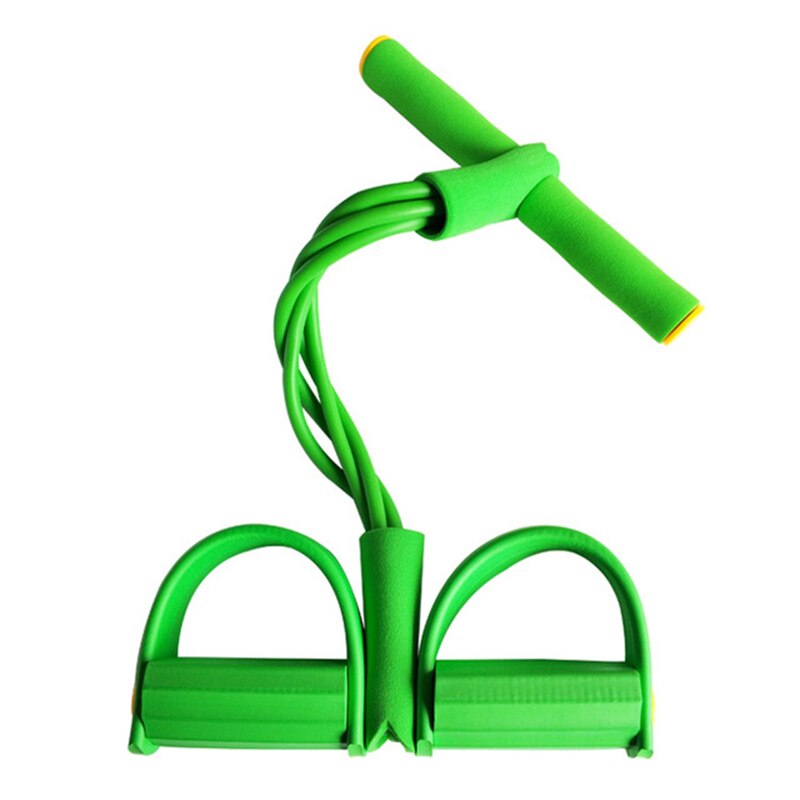 4 modstand elastisk træk reb træner roer mave modstand bånd hjem gym sport træning elastiske bånd til fitness udstyr: Grøn