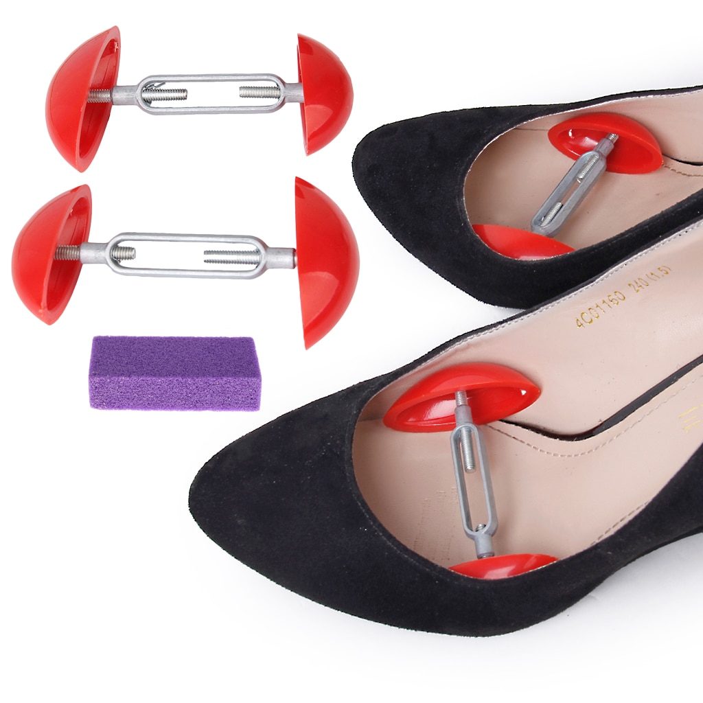 Mini Stretcher Shaper Width Extender Adjustable Shoe Trees and Foot Callus Remover Shoes Expander for Men's Women's Shoes