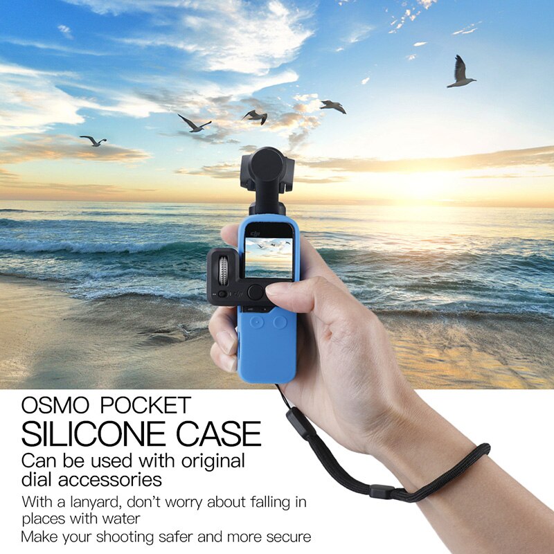 Silikonowe Etui Ochronne do Gimbala - z Paskiem na Nadgarstek do DJI Osmo Pocket