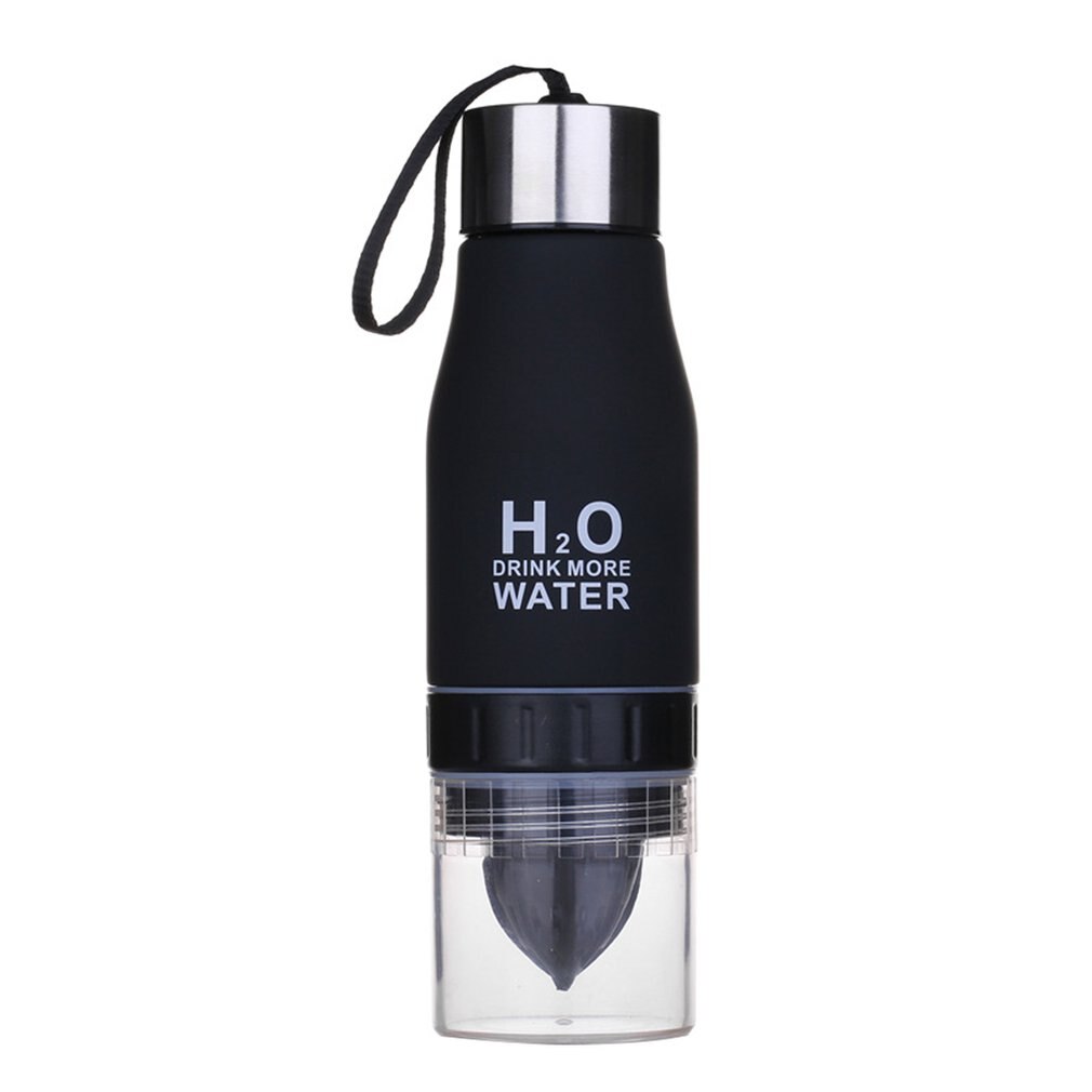 Lemon Juice Infuser Water Bottle 650ml Plastic Portable Casual Fruits Juice Cup For Water Sport Drinking Bottles Color