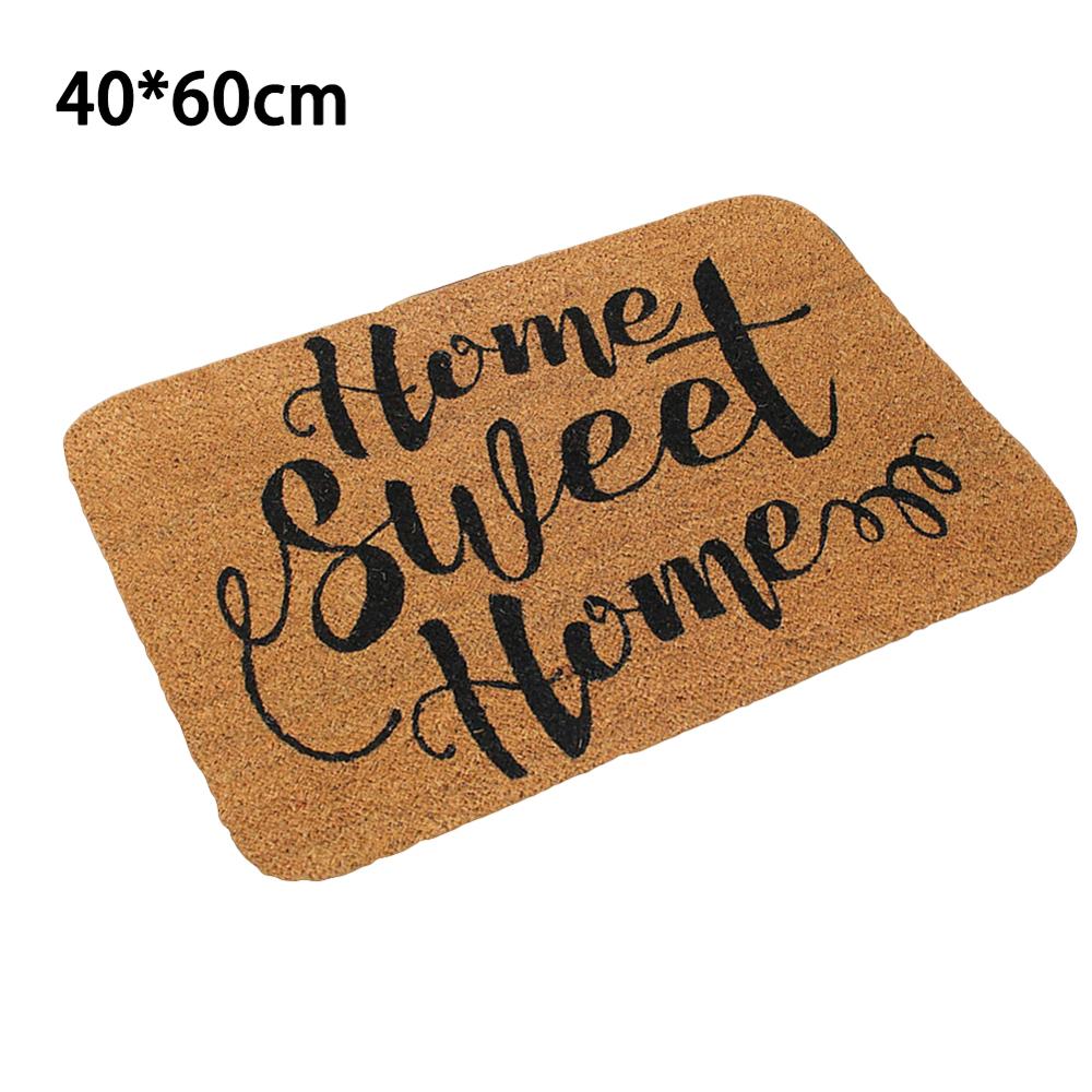 Paillasson rectangulaire tapis de bain antidérapant, entrée avec lettres de bienvenue imprimées, 1 pièce, pour chambre à coucher, cuisine, entrée: 04
