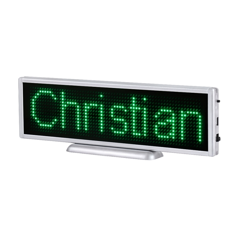 Movable advertising shop LED scrolling message sign board cafe restaurant bar portable bluetooth APP control LED signage screen: Green