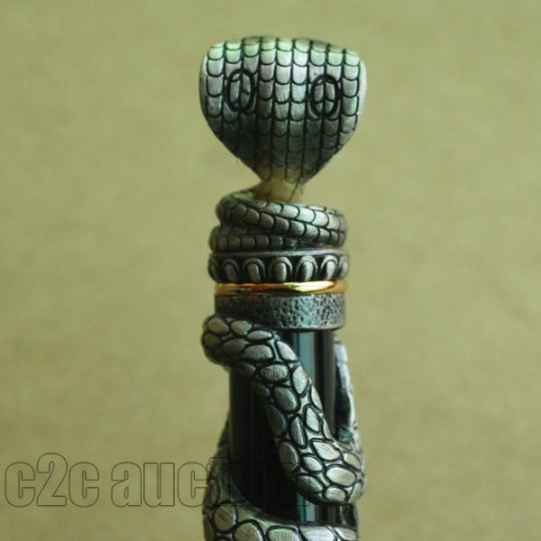 FOUNTAIN PEN JINHAO OLD GREY SNAKE YEAR COMMEMORATE MEDIUM 18KGP NIB