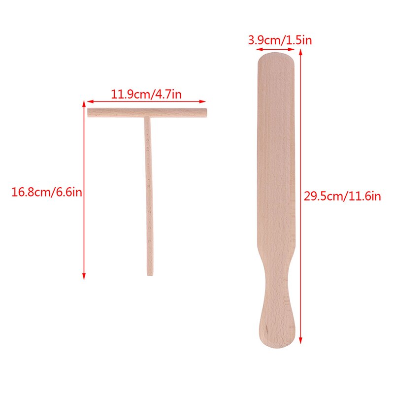 4pz pancake Utensili Da Cucina di Legno crepes Spreader e Spatola Tortilla Rastrello Pastella Diffusione Strumenti