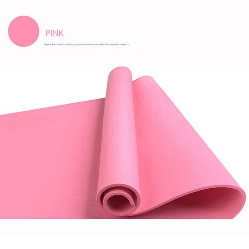 Estera de Yoga gruesa 6mm 173cm X 61cm antideslizante Ejercicio de adelgazamiento Fitness gimnasia estera de construcción corporal Pilates