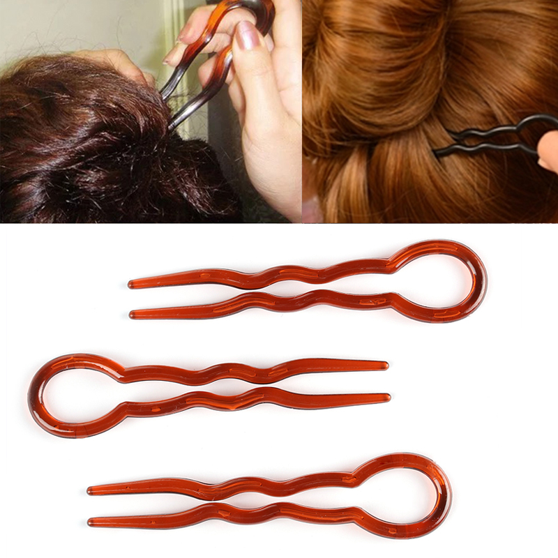 1/3 stk u-form hårspenner stylingverktøy magisk bøye hårklær praktisk enkel hårpinne kvinner hårnål hårtilbehør