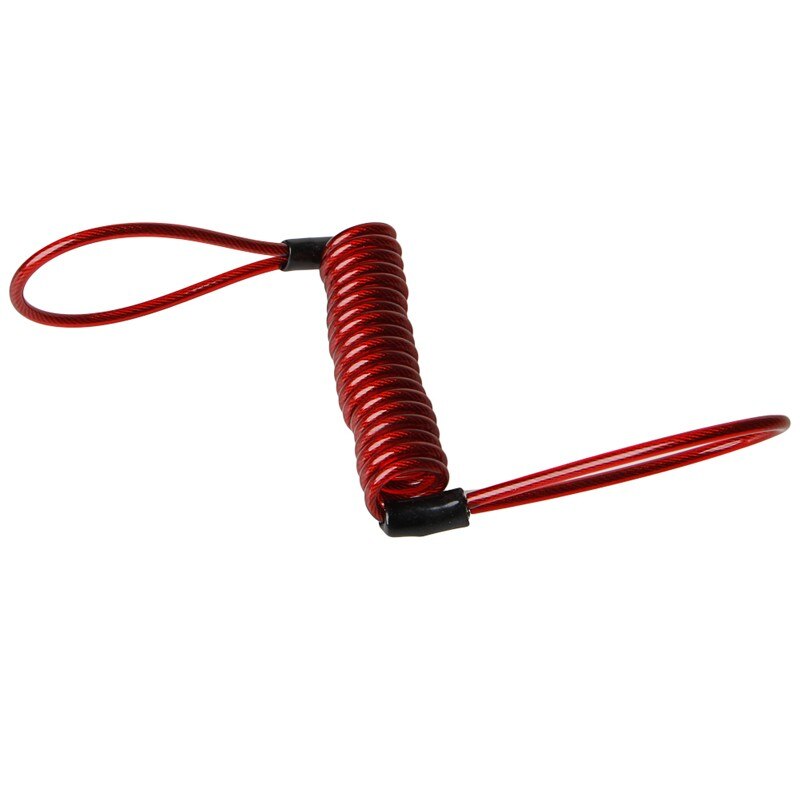 QILEJVS Bike Motorcycle Scooter Alarm Disc Lock Security Spring Reminder Cable Strong