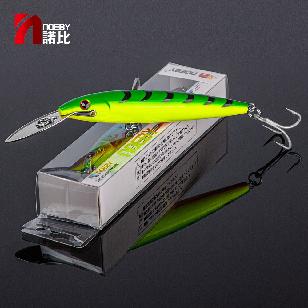 Señuelo de pesca NOEBY Trolling Minnow 130mm 33g 185mm 60g 225mm 76g Wobblers cebo duro Artificial Señuelos de pesca de barcos de agua salada