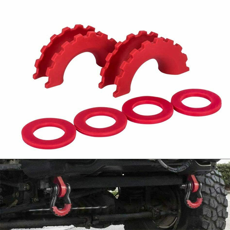 Aisladores de grilletes d-ring con arandelas para grilletes estándar de 3/4 ", protección de parachoques: Rojo