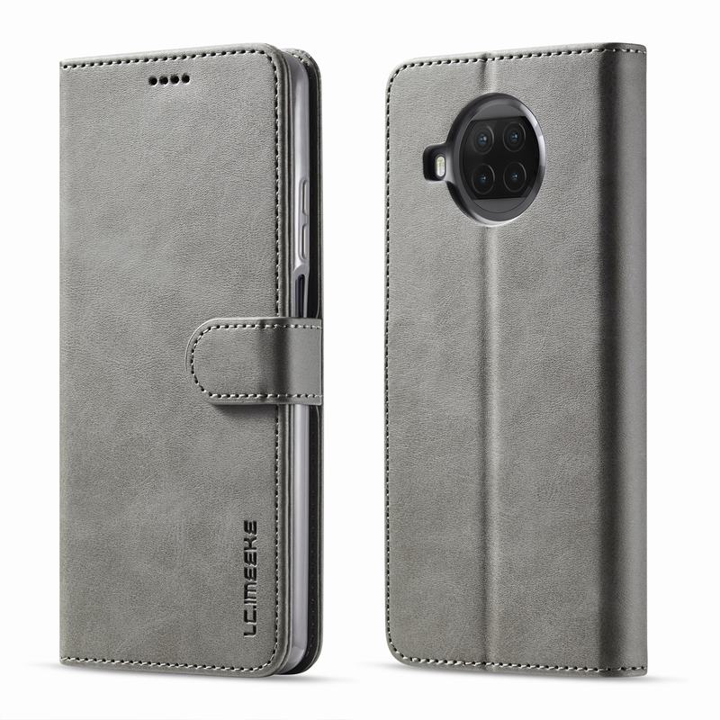Funda magnética con tapa para Xiaomi Mi 10T Lite 5G, carcasa lujosa de cuero para teléfono móvil: For Xiaomi 10T Lite / Gray