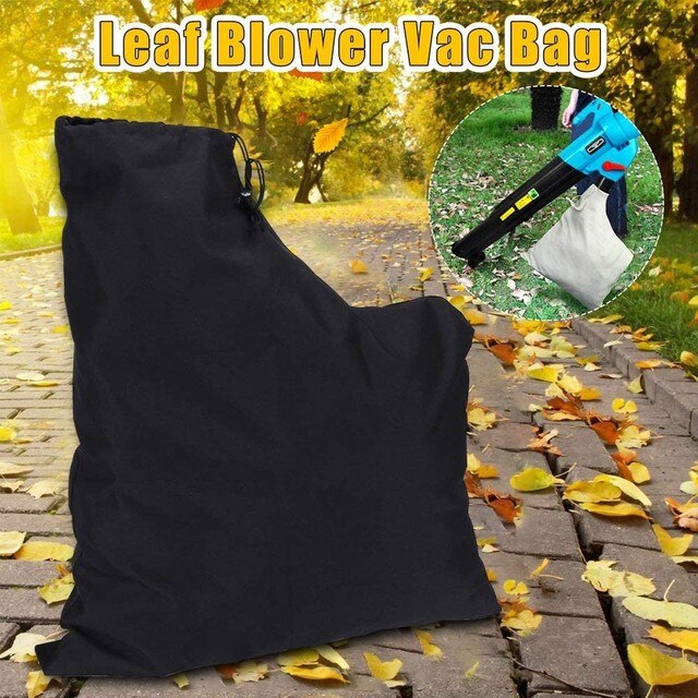 Universal Leaf Storage Blower Vacuum Bag Garden Lawn Yard Shredder Replacement Leaf Bag Cleaner Bag Garden Tool: Black