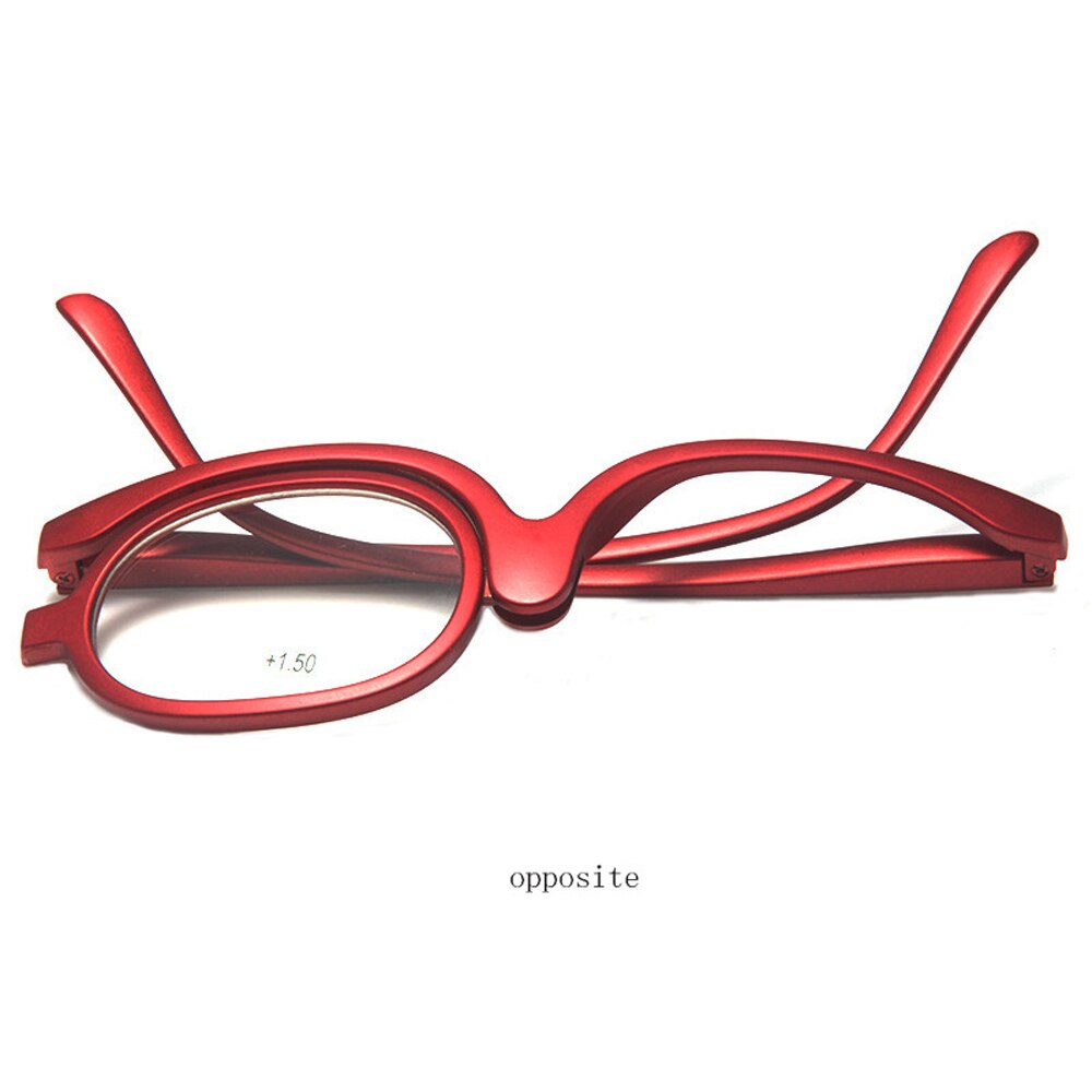 machen-hoch Lesebrille Einzel 180-grad Rotierenden machen-hoch Brille Klapp Brillen Allgemeine + 1,0 + 1,5 + 2.0 + 2.5 + 3.0 + 3.5 + 4,0: +100 / rot
