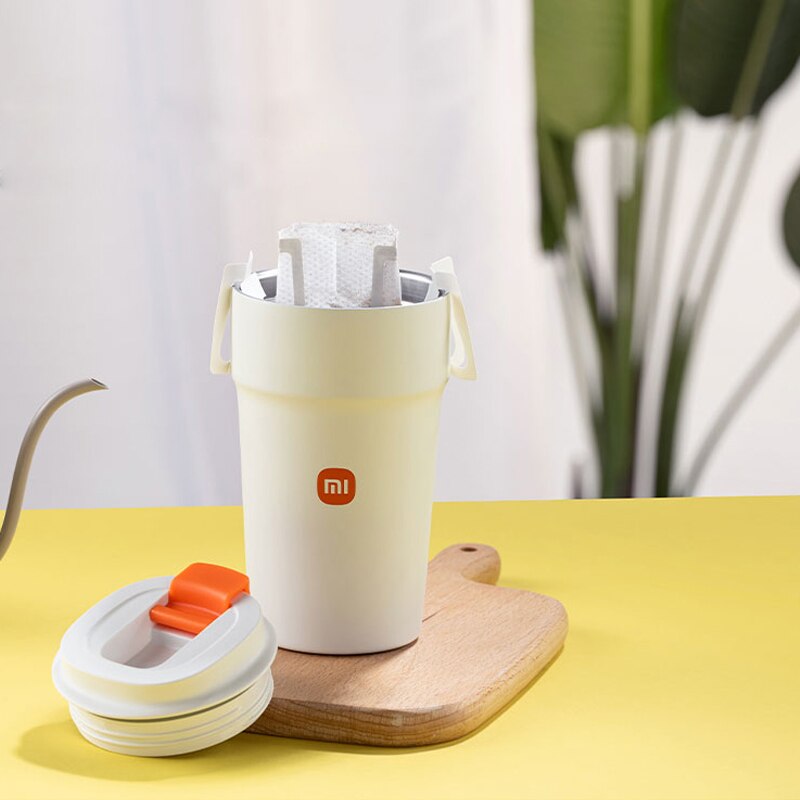Oryginalny Xiaomi 500ml podwójny kubek termos ze stali nierdzewnej szczelny antypoślizgowy kubek termiczny kubek wody