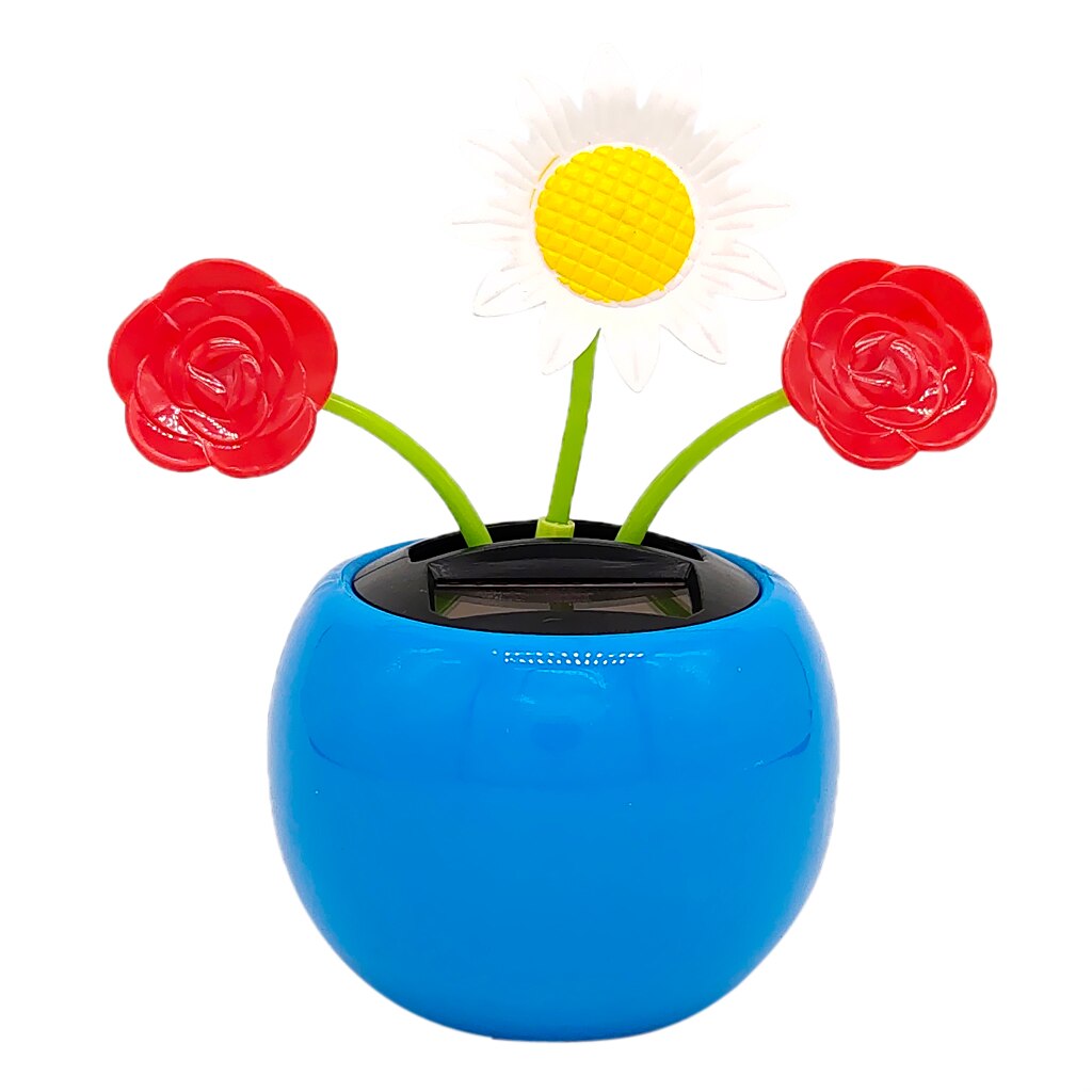 Zonne-energie Zonnebloem & Rose Dancing Plant Pop Speelgoed Home Decor