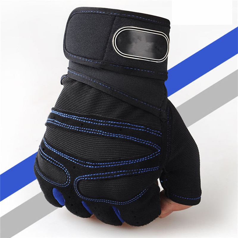Men Women Half Finger Fitness Gloves Weight Lifting Gloves Body Building Training Protect Wrist Sport Fitness Cycling Gloves