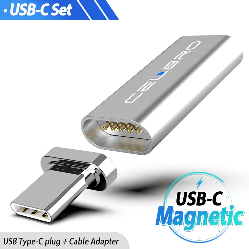 Micro Usb Type C Magnetische Adapter Magneet Charger Adapter Opladen Data Kabel Converter USB-C Telefoon Adapter Voor Huawei Xiaomi: USB-C Set