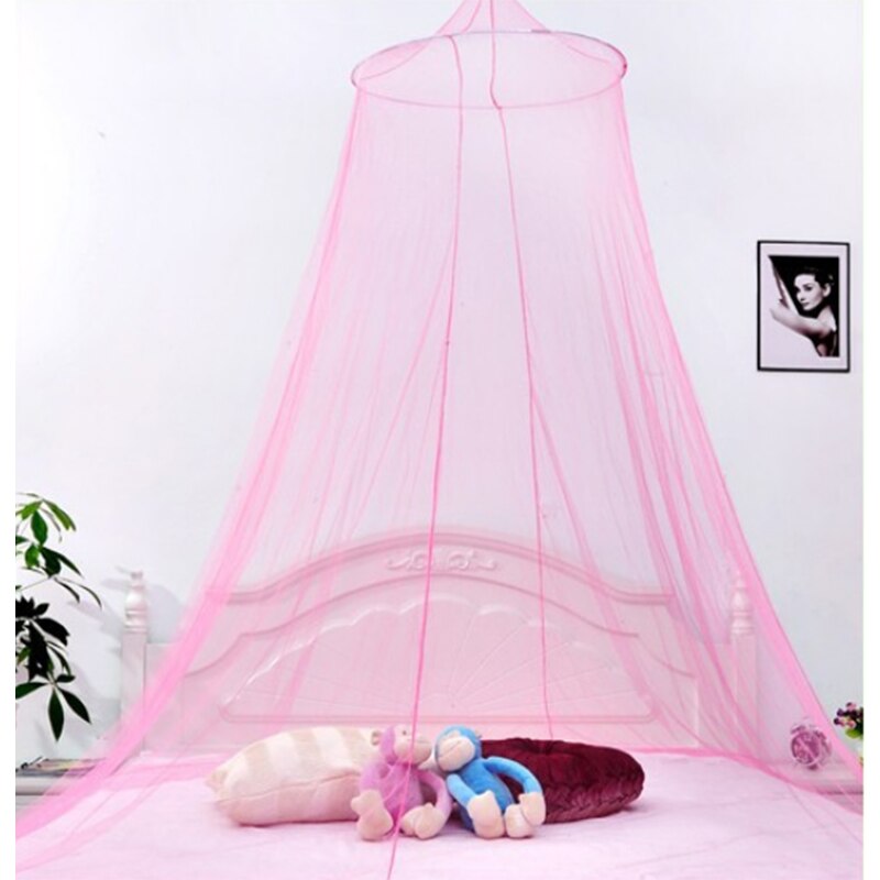 Utility Double King Size White Bed Canopy Full Covearge Round Lace Canopy Etting Curtain Mosquito Net Household Supplies