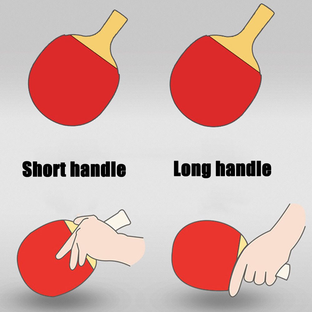 2pcs/lot Table Tennis Bat Racket Double Face Pimples In Long Short Handle Ping Pong Paddle Racket Set With 3 Balls