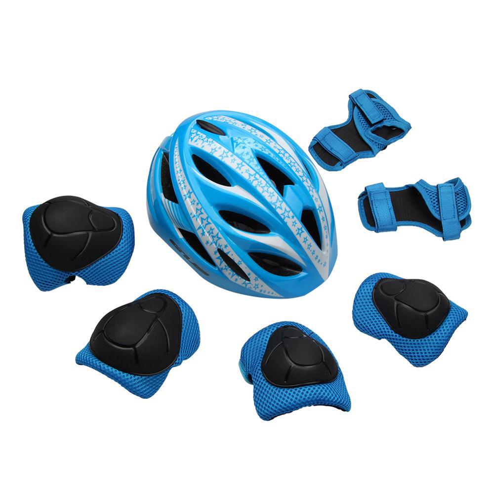 Ultralight Kids Fietsen Schaatsen Kinderen Fiets Helm Knie Elleboog Guard Pad Kind Ourdoor Sport Veiligheid Beschermende Gear: Blauw