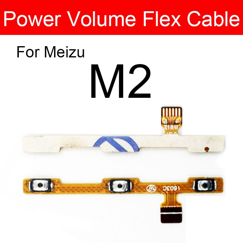 Volume & On Power Flex Cable For Meizu Meilan M1 M2 M3 M3s M5 M5s M5c M6 M6S Max Note Switch Button Key Side Flex Ribbon Repair