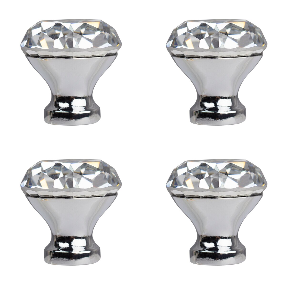 Keenkee Keuken Meubels Kast Deurgrepen Lade Handvat Kast Deurknop Lade Pull Kristal Met Chroom Goud Kleur