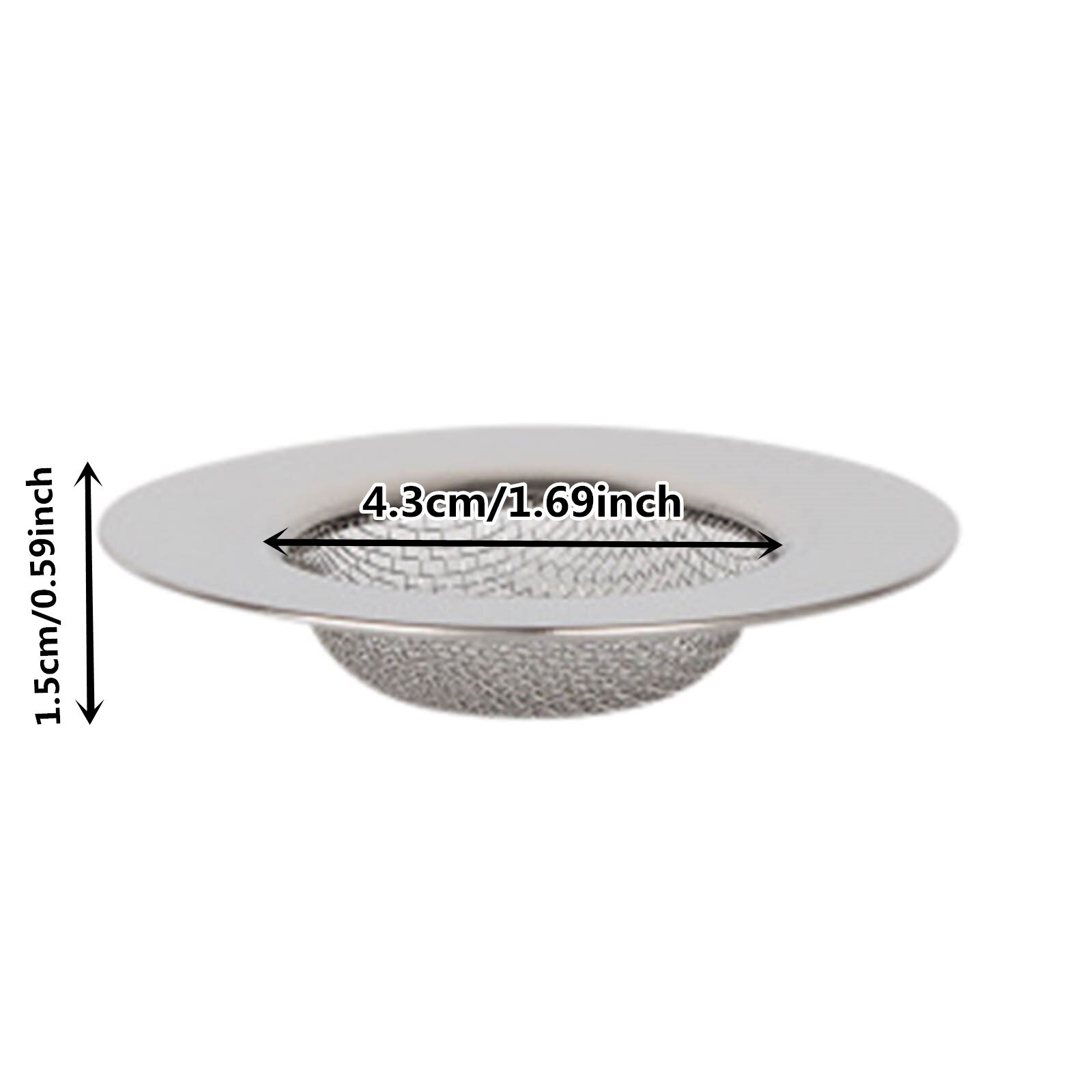 Filtro de fregadero de acero inoxidable, suministros de red de cocina para el hogar, rejilla fina, colador avanzado, filtro de desagüe de fregadero: A