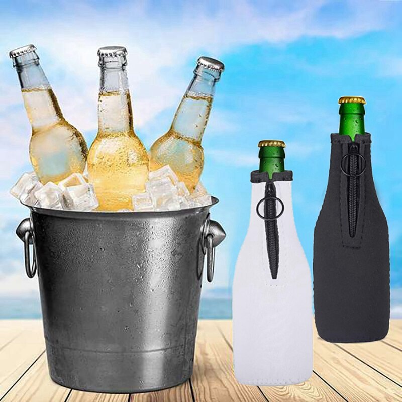 Beer Bottle Cover Sleeve Neoprene Beer Cooler Cover Insulator Sleeve With Zipper For 12 Oz/330Ml Bottles,Party