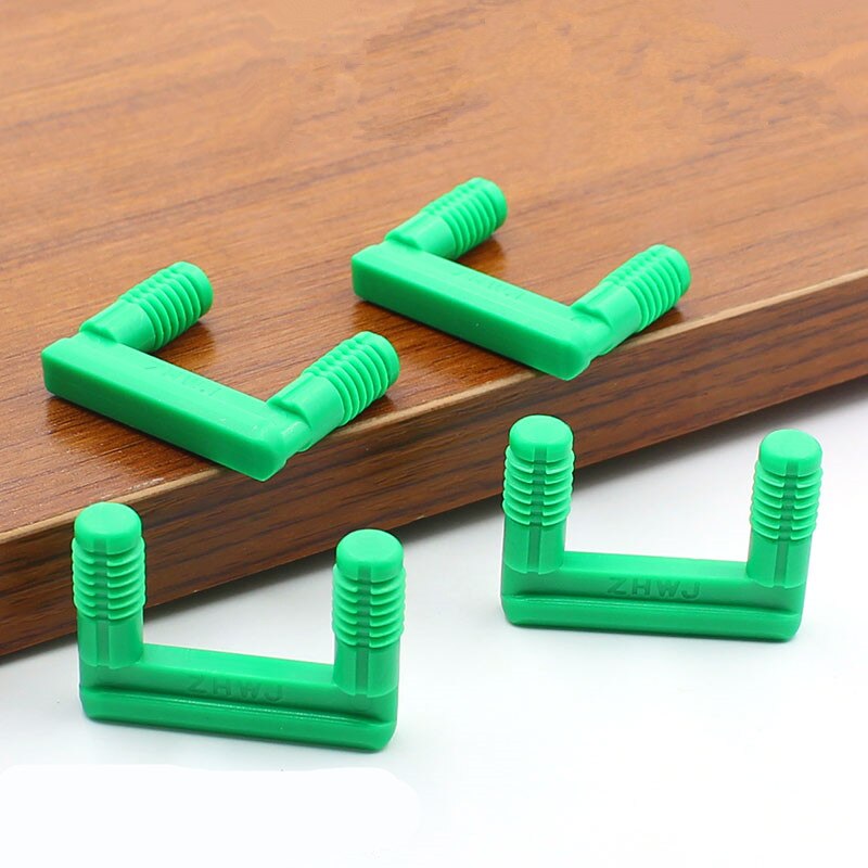 10pcs U-shaped Wood Board Connector plastic Invisible Right angle Fixed Cabinet Hinge Buckle lock Furniture fastener Hardware