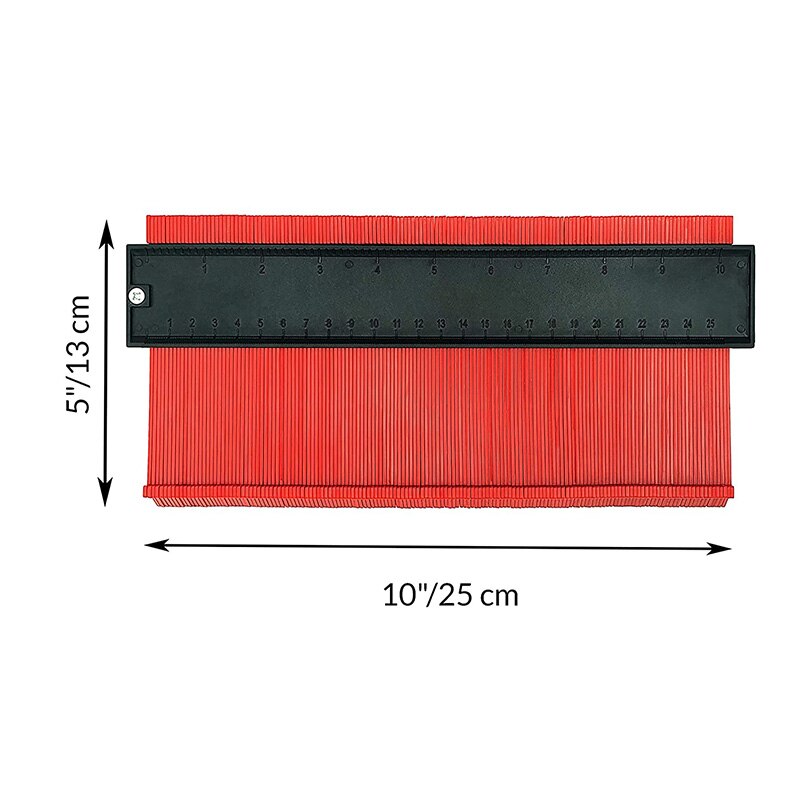2 Pack Contour Gauge Shape Duplicator - 5 Inch and 10 Inch Widen - 2 Set Outline Shaping Tool for Irregular Profile