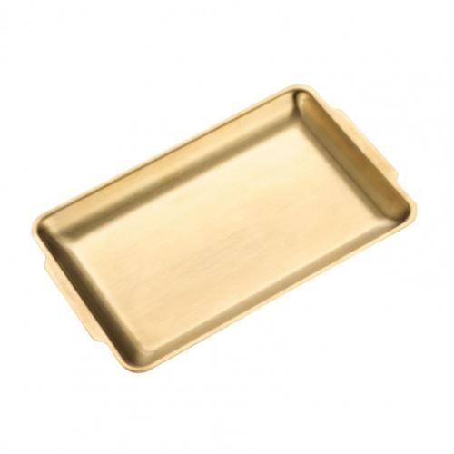 304 Stainless Steel Large Rectangular Baking Tray Baking Oven Chassis Cookie Shallow Body Tray Food Non-stick: Golden M
