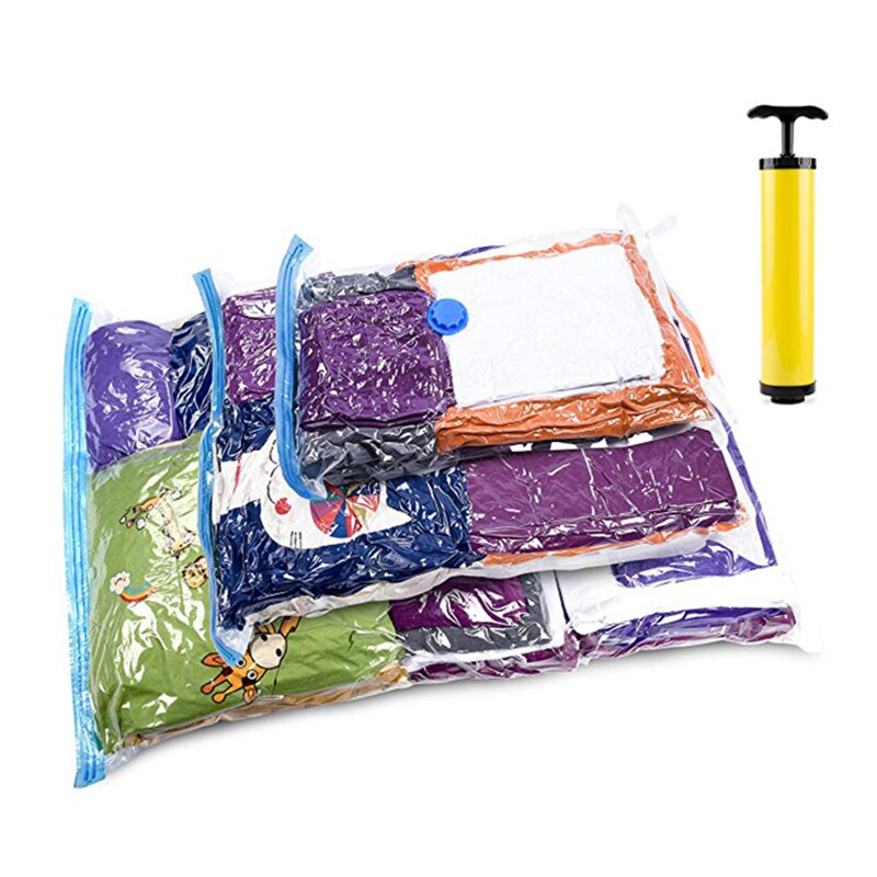 ADMY Vacuum Bag Storage Bag Home Organizer Transparent Border Foldable Clothes Organizer Seal Compressed Saving Storage Bag