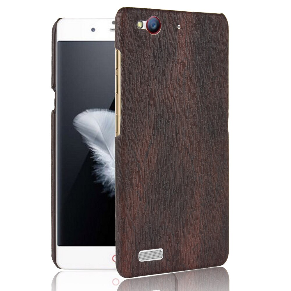 For ZTE nubia My Prague Case 5.2 inch PU Wood Leather grain mobile holster For ZTE Nubia My Prague shell phone bag cover