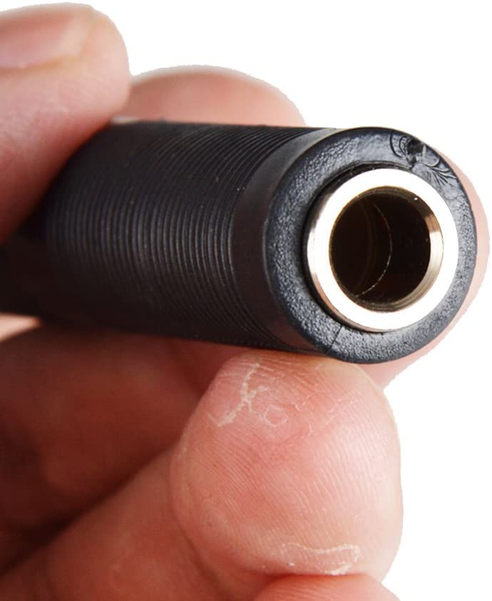 2pcs/lot 1/4 Inch TRS/TS Female to Female Coupler, 6.35mm Jack Stereo Adapter Joiner, Gender Changer Connectors