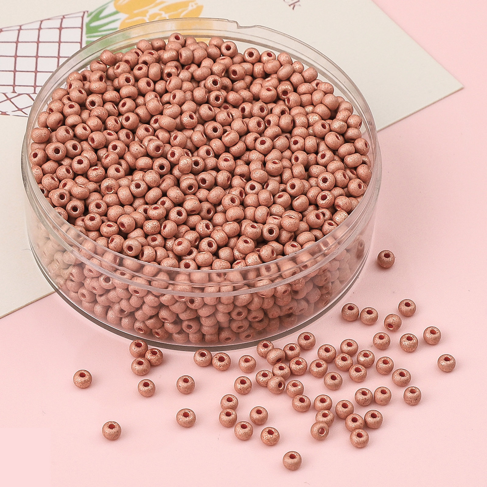 2mm/3mm/4mm Glass Seed Beads Box Czech Glass Beads For Jewelry Making Round Metallic DIY Bracelet Earrings About 10 Grams