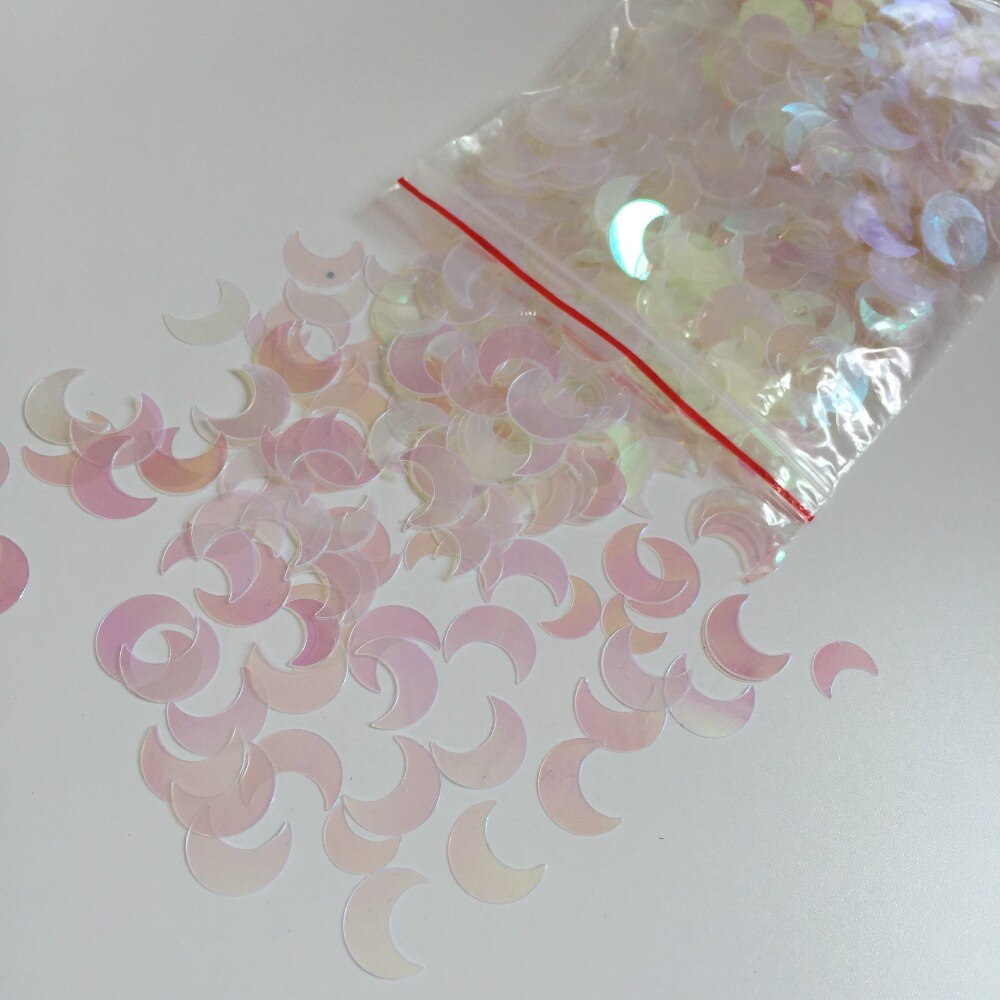 Iriserende Maan Confetti Spangles Maan Pailletten 1st verjaardag Baby Shower Nursery Romantische bruiloft tafel Decoratie