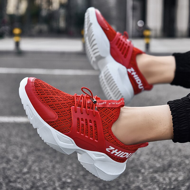 Mænds sneakers fritidssko lac-up herresko letvægts udendørs joggingsko letvægts zapatillas de hombre herresko