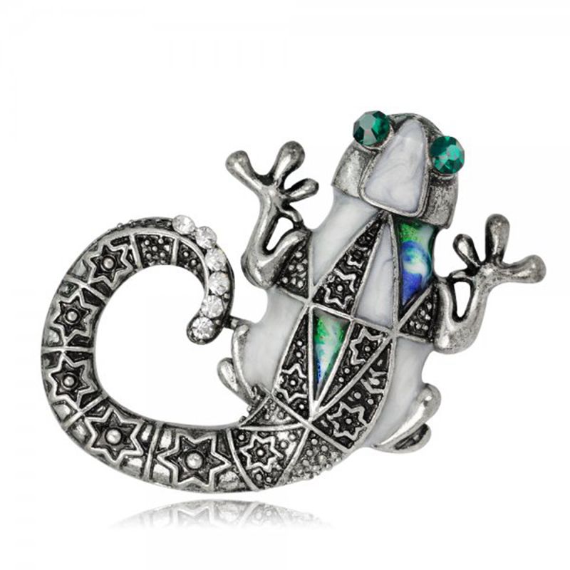 Leuke Insect Hagedis Lieveheersbeestje Spider Gecko Broches Rhinestone Animal Emaille Broche Pins Vrouwen Meisjes Verjaardag Festival Sieraden: 19