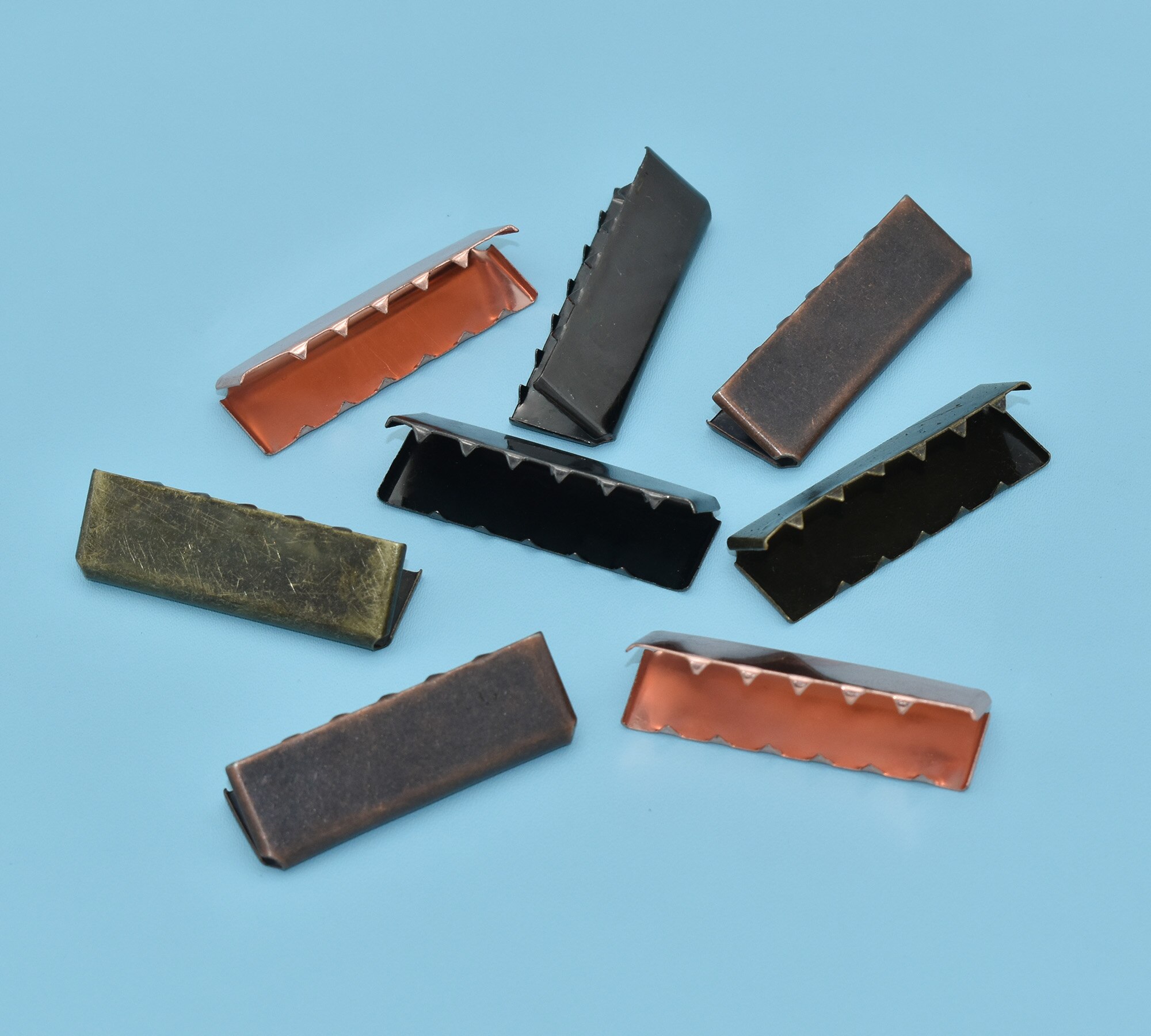38mm Ribbon End Crimp Clasp Leather End Crimps Cord Ends Fasteners Belt Buckle End Tip Lanyard Clip Jewelry Making Findings