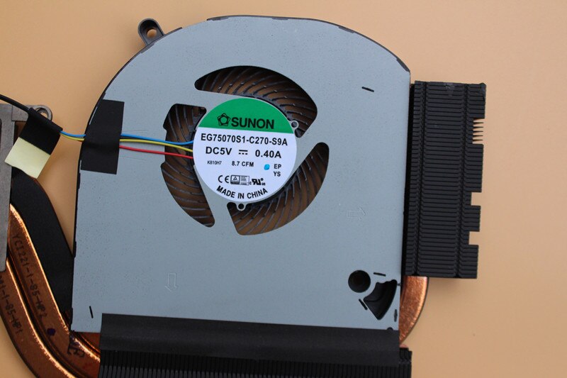 Nuova Ventola di Raffreddamento DELLA CPU/Dissipatore di Calore per dell Alienware 15 R4 GTX1080 1080 6VKKX per esempio75070S1-C260-S9A per esempio75070S1-C270-S9A 5V 0.4A radiatore