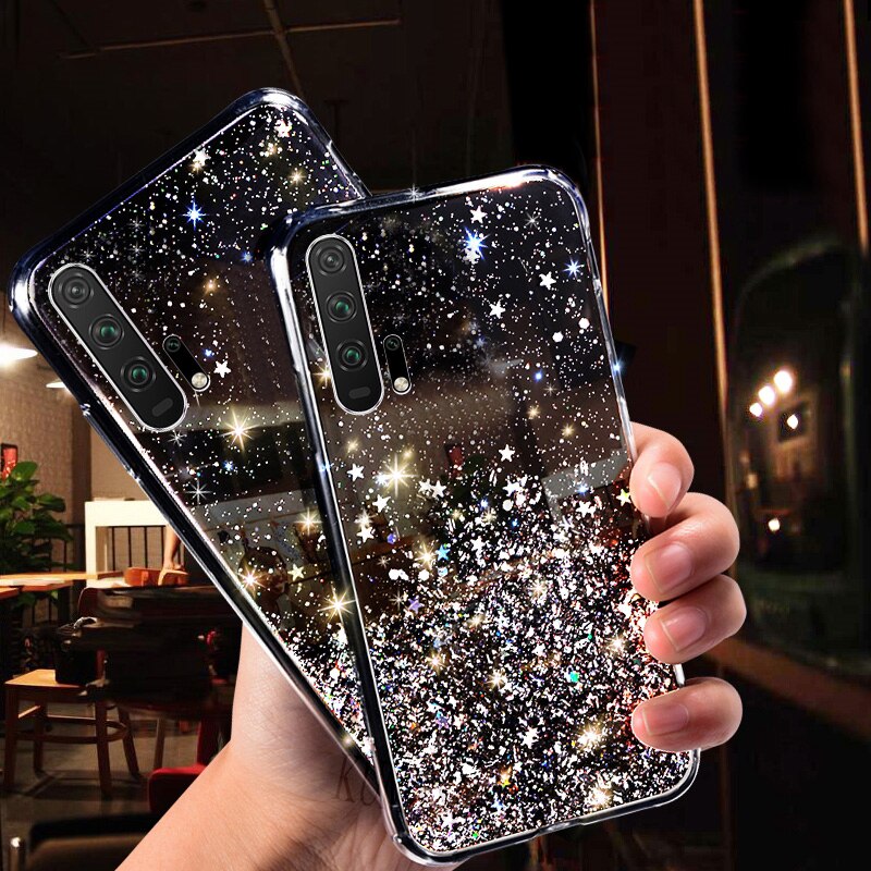 Coque de téléphone souple de luxe à paillettes, étui arrière en TPU pour Huawei P20 P30 P40 P50 Lite Pro, 20 30 50 V10 Lite Pro