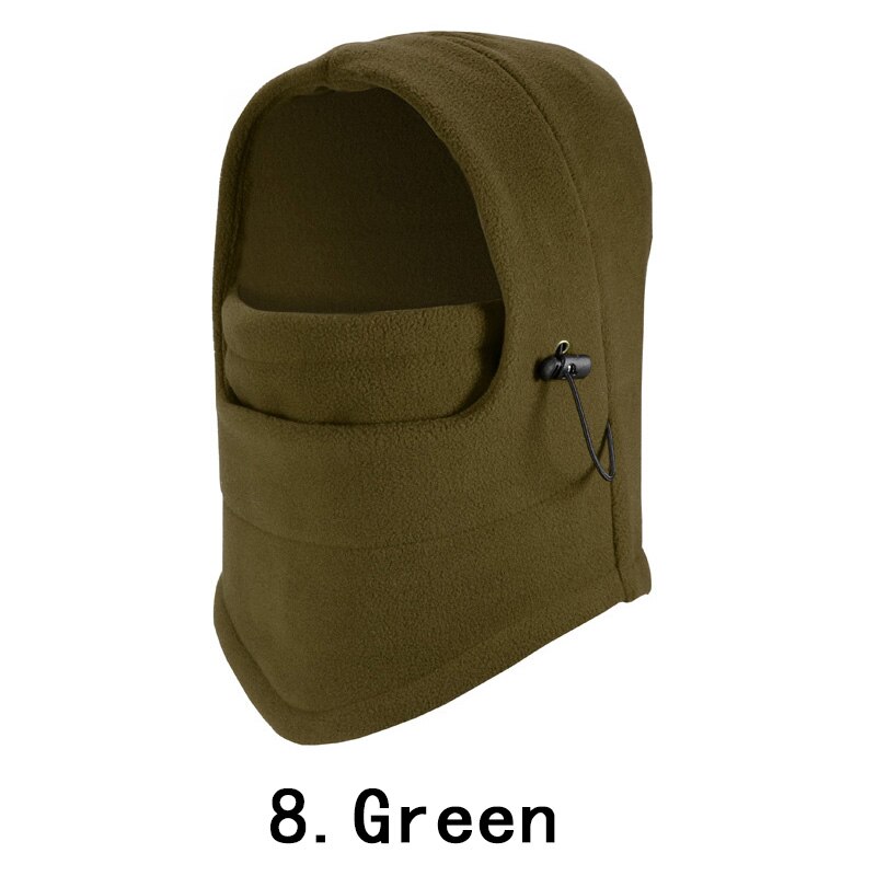 Termisk fleece balaclava hatt hettehals varmere vintersport ansiktsmaske til menn ski sykkel motorsykkel hjelm beanies maskert hette: 8