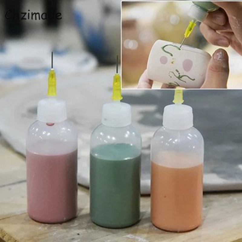 Chzimade 50Ml Keramische Aardewerk Klei Flessen Set Gereedschap Diy Schilderen Art Squeeze Polymeer Klei Fles Handgemaakte Accessoires
